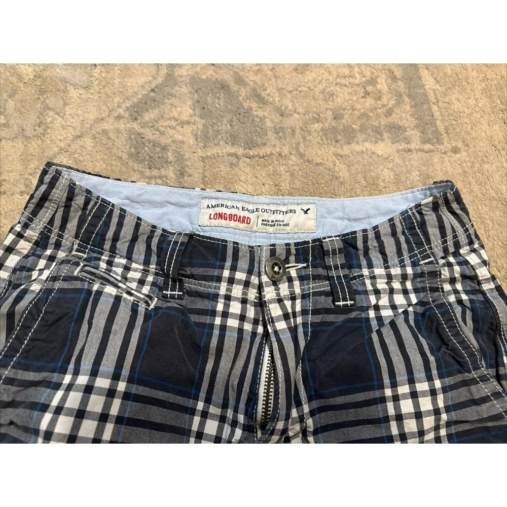Mens American Eagle‎ Outfitters Longboard Shorts, Plaid, Below Knee, SZ 26 Multi